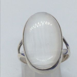✳️SELENITE STERLING SILVER HANDCRAFTED RING